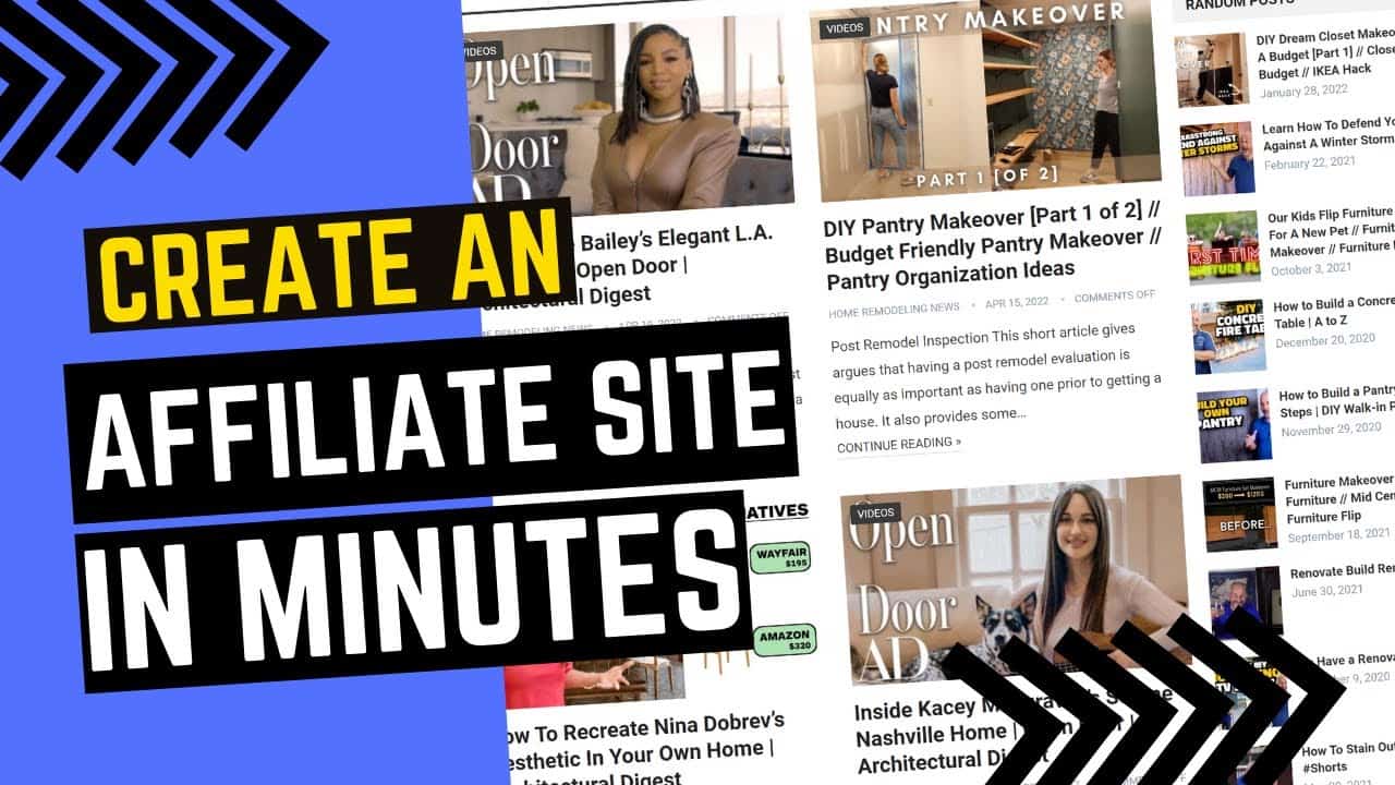Create An Affiliate Site in Minutes – Fully Automated