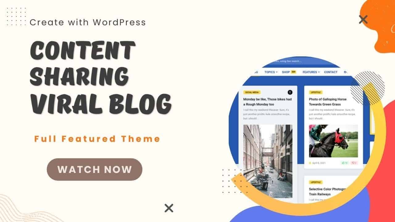 Create Content Sharing Blog Website | Viral Content Blog Theme | Gridbee WordPress Theme