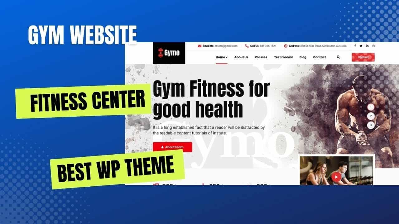 Create Fitness Center Website | BMI, Appointment, Shop Gym Theme | Gymo WordPress Theme