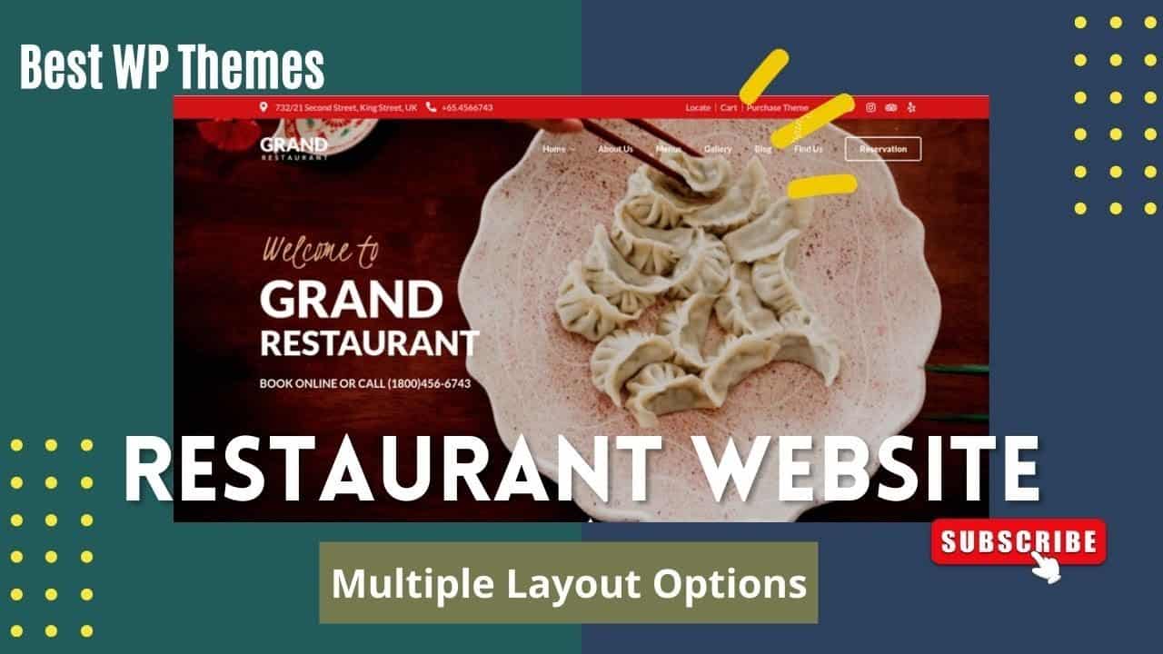 Create Modern Restaurant Website | Restaurant Cafe Website Theme | Grand Restaurant WordPress Theme