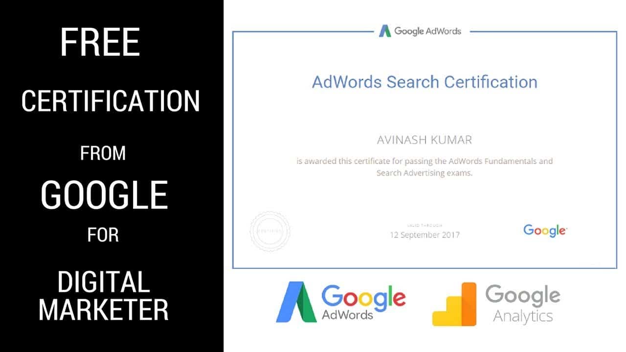 Free Certificate For Google AdWords & Analytics 2018 | Digital Marketing Course