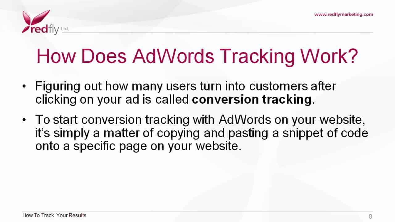 Google AdWords Basics Tutorial 8 - How To Track Your AdWords Results