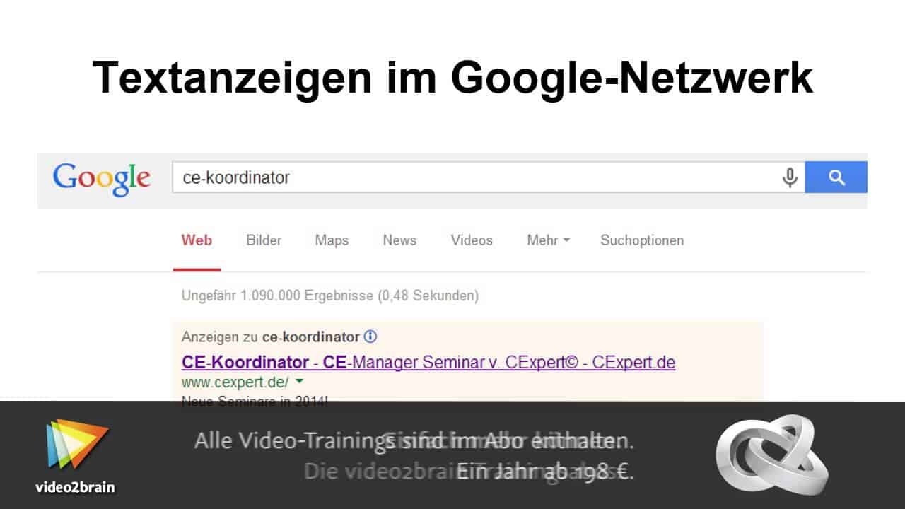 Google AdWords Tutorial: Such- vs.  Display-Netzwerk |video2brain.com