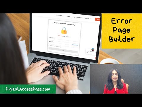 Error Page Builder for your Membership Site