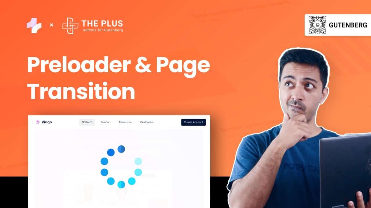 Page Loading Animations Preloader Image, GIF, Lottie, Text & Page Transition in Gutenberg WordPress