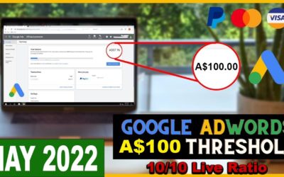 Digital Advertising Tutorials – Google Ads A$100 Threshold Method 2022 | Google AdWords 350$ Threshold Tutorial | 10/10 Live Ratio