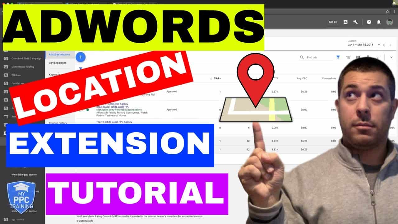 How To Set Up Adwords Location Extentions (Tutorial) - Using The Location Ad Extension