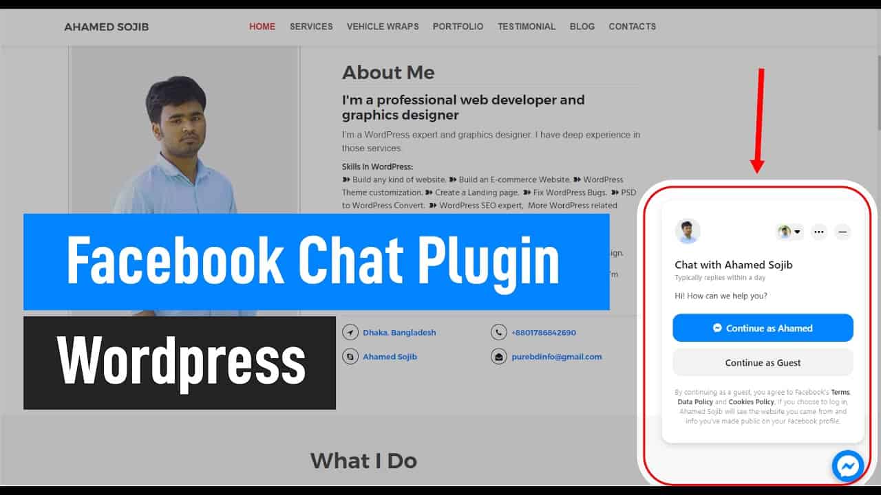 Facebook Chat Plugin WordPress | Add Messenger In Website | WordPress Plugin Tutorials