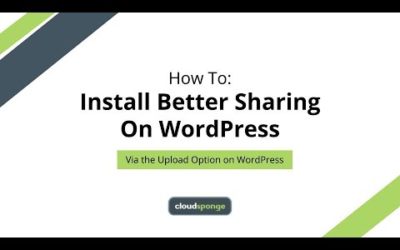 How To Install Better Sharing On WordPress via the Upload Option