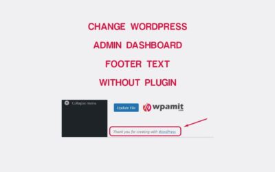 How to Change WordPress Admin Dashboard Footer Text (without Plugin) [Hindi]