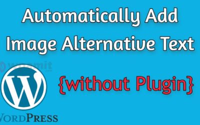 How to add image alt text automatically in WordPress (without Plugin) [Hindi]