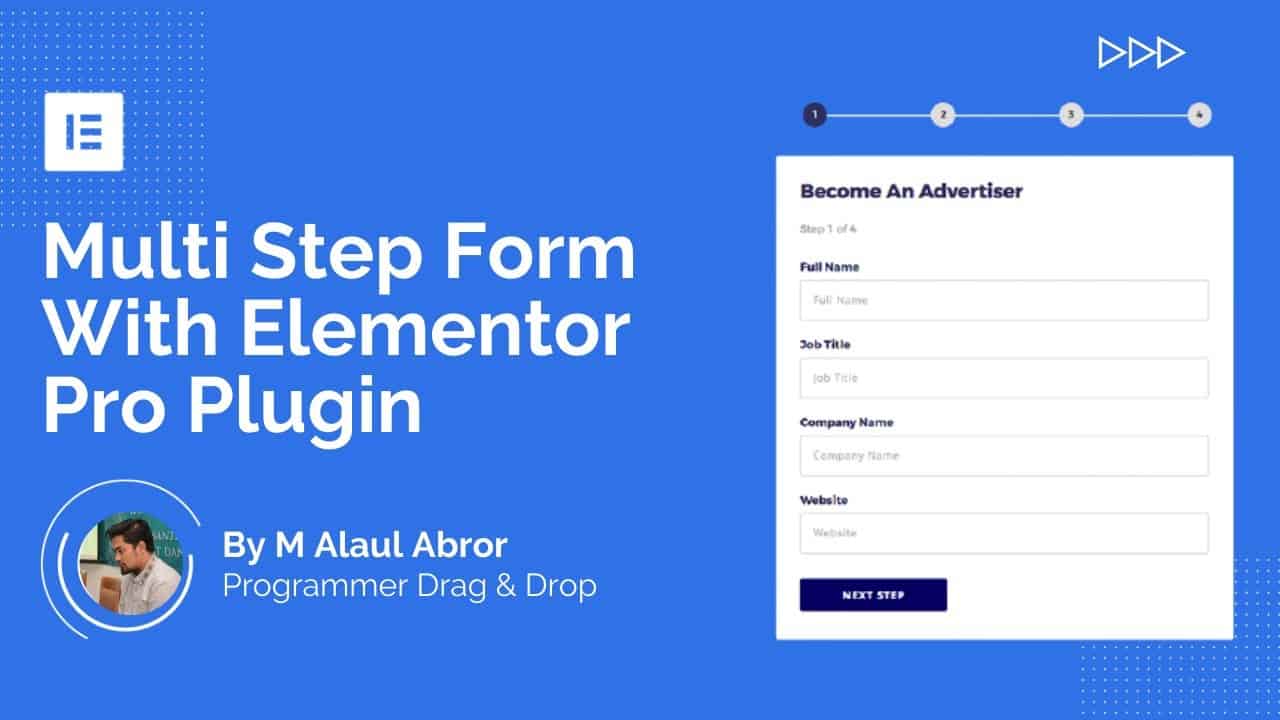 Multi Step Form With Elementor Pro Plugin - Membuat Multi Step Form Wordpress