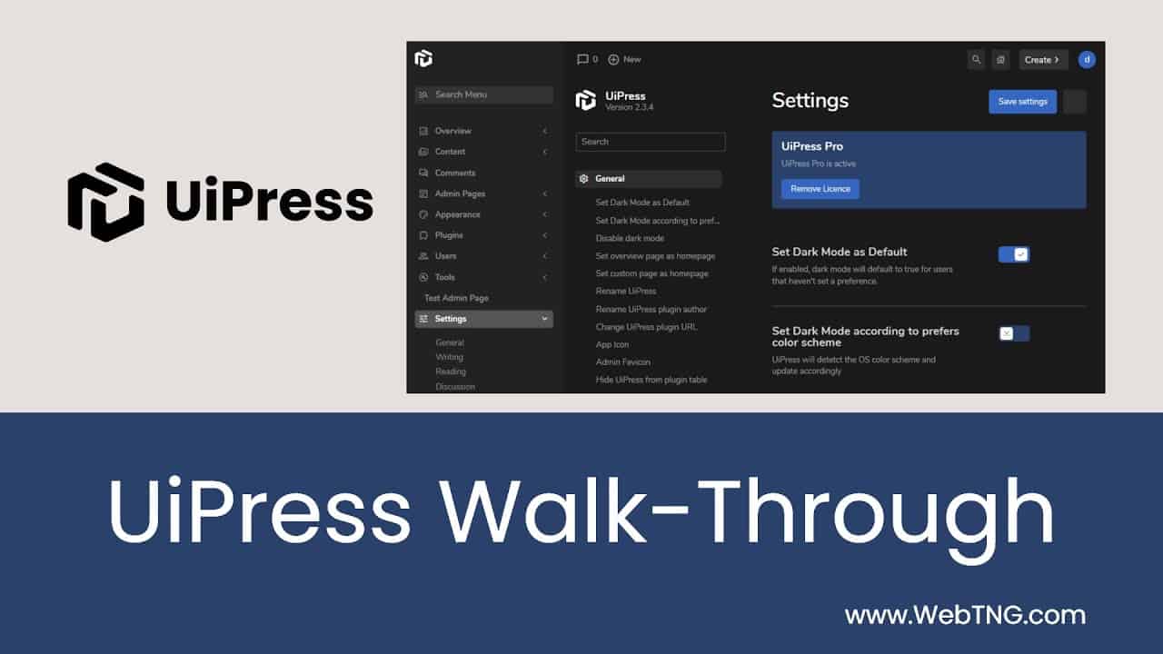 UiPress Walk-Through