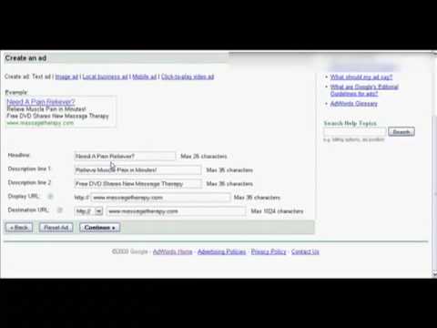 GOOGLE ADWORDS - Tutorial 1