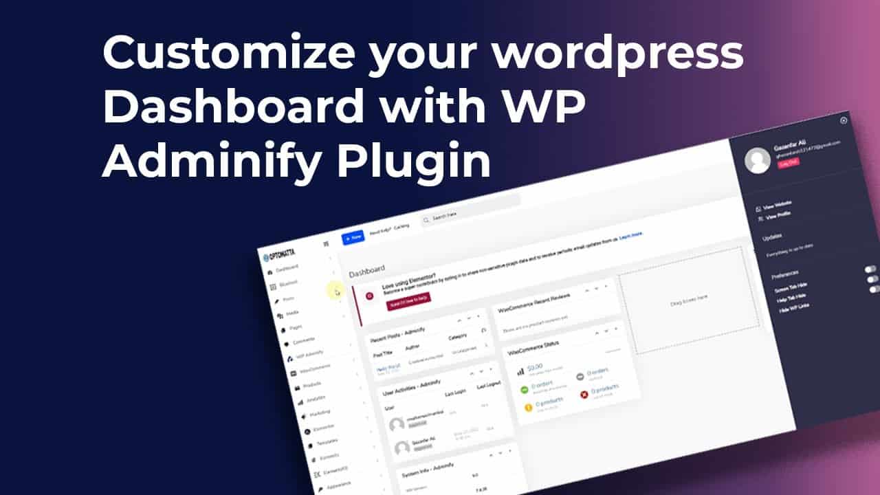 Give your wordpress dashboard new look | WP Adminify Tutorial