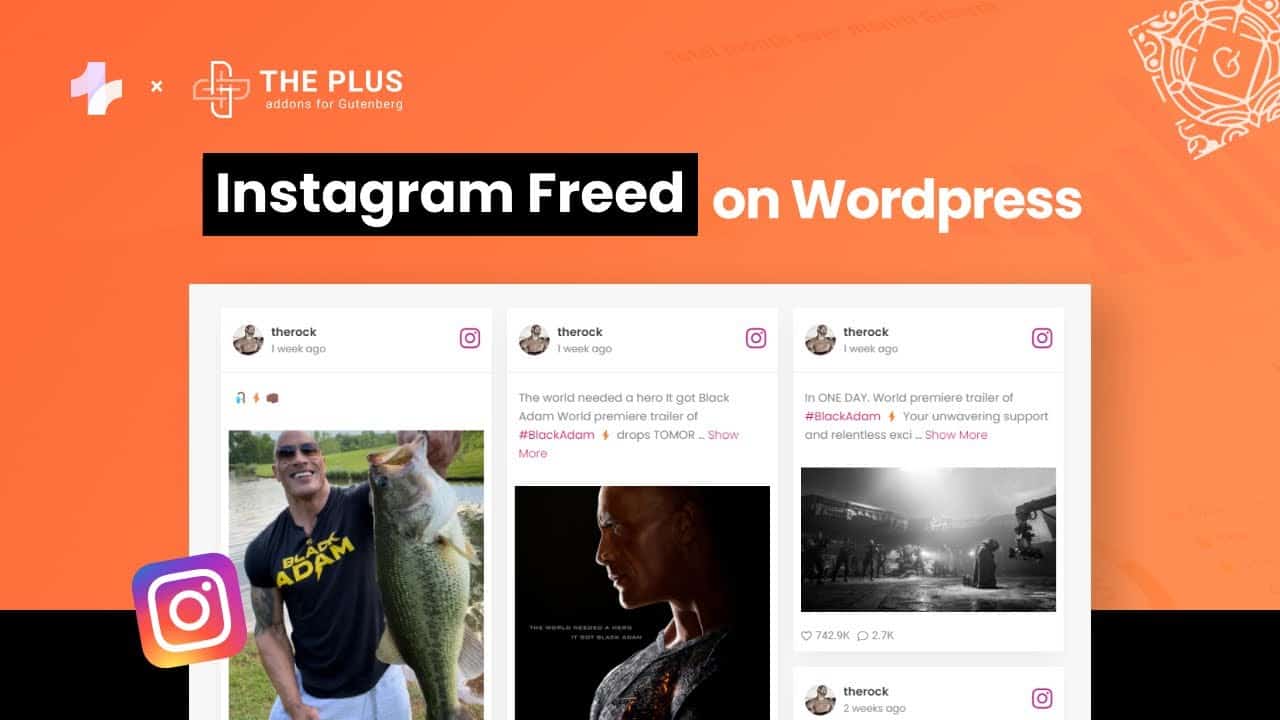 How to add Instagram Feed on WordPress dynamically | Gutenberg Blocks  | Social Feeds #2
