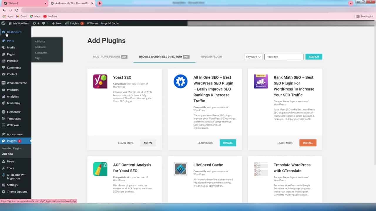 How to configure Yoast plugin with WordPress