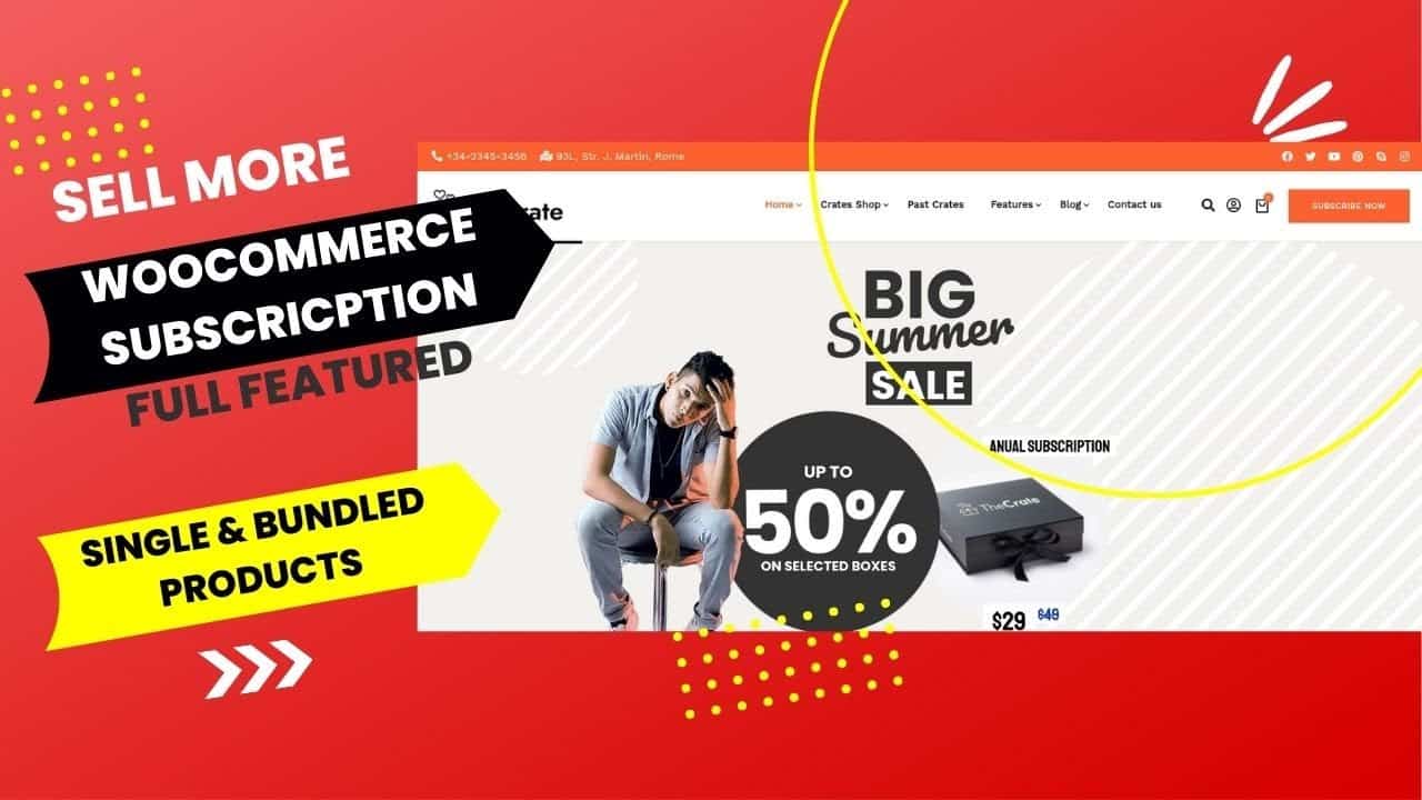 Sell Subscription Based Products | WooCommerce Subscription Box Theme | TheCrate WordPress Theme