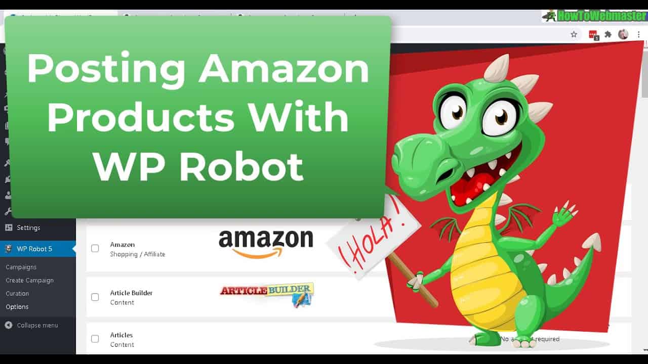 Automatic Post Amazon Affiliate Products to Wordpress With WP ROBOT Plugin