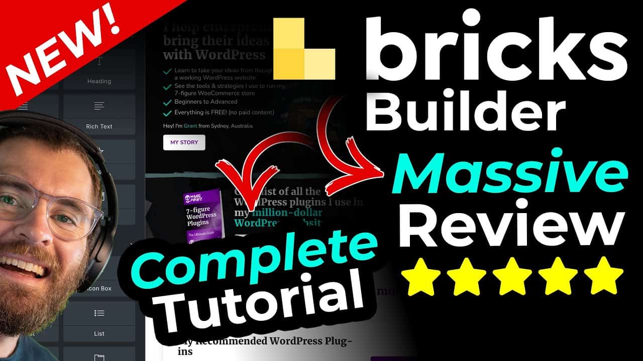 Bricks Builder Review WordPress (2 HOUR TUTORIAL!!!) + Step-by-step how to use Bricks