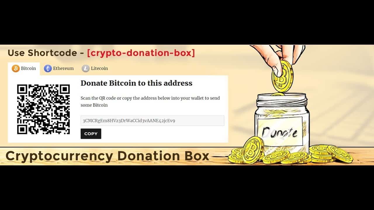 Cryptocurrency Donation Box – Bitcoin & Crypto Donations WordPress Plugin