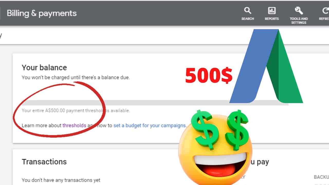 Google Ads 500$ Threshold Method | Google AdWords 350$ Threshold Tutorial ↓  METHOD IN DESCRIPTION ↓