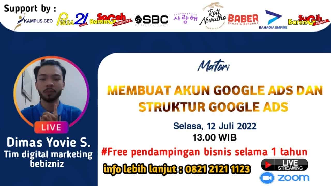 MEMBUAT AKUN GOOGLE ADS DAN STRUKTUR GOOGLE ADS