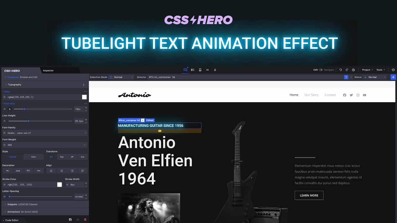 Glowing ✨ Tubelight Text Animation Effect in CSS - Tutorial with CSS Hero