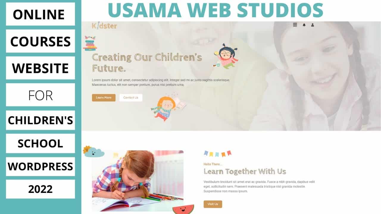 How to create a online courses website for children school in WordPress 2022