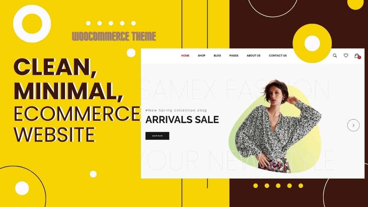Modern and Simple eCommerce Website | Clean Minimal WooCommerce Theme | Samex WordPress Theme