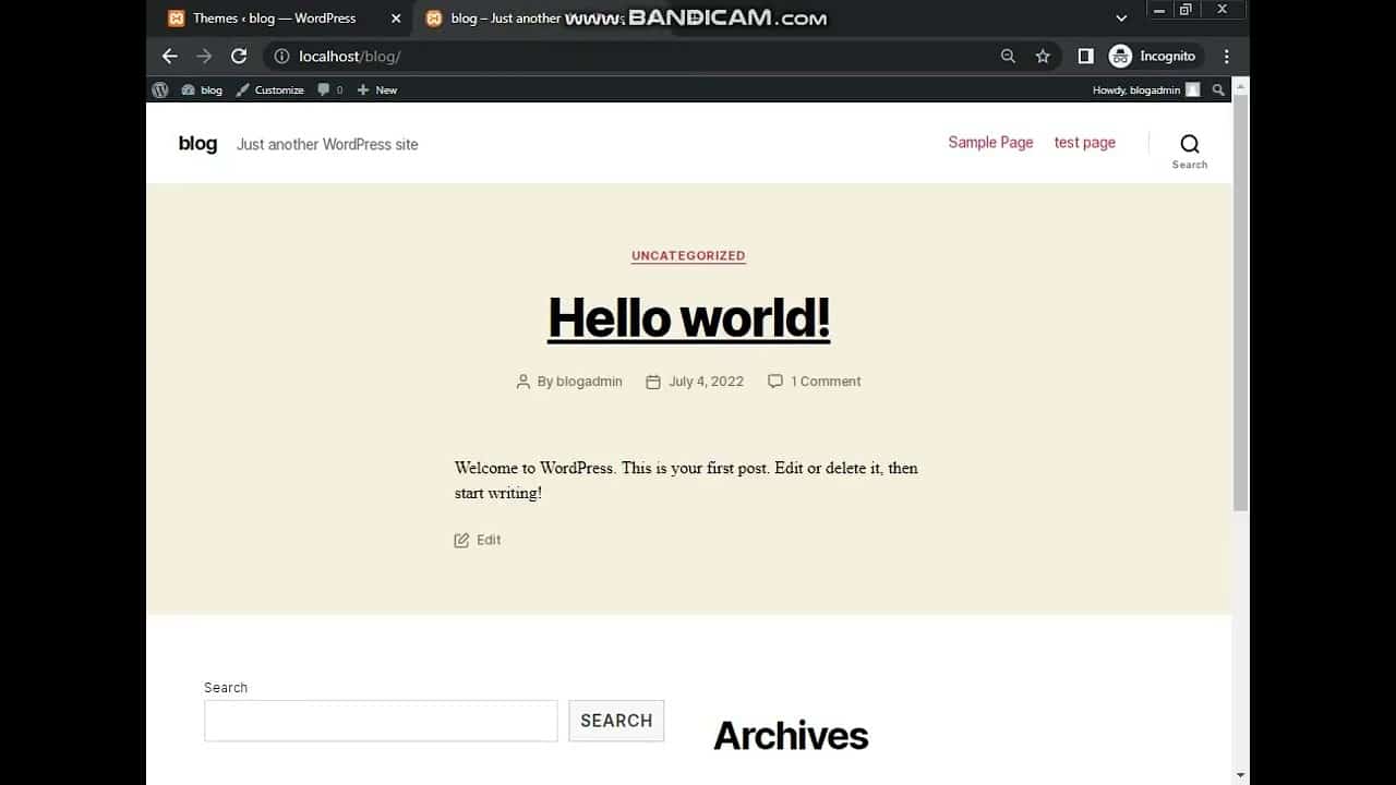 WordPress installation on Localhost | Xampp Server | Theme | Wordpress installation on Localhost | Xampp Server | Theme | Pages | Posts
