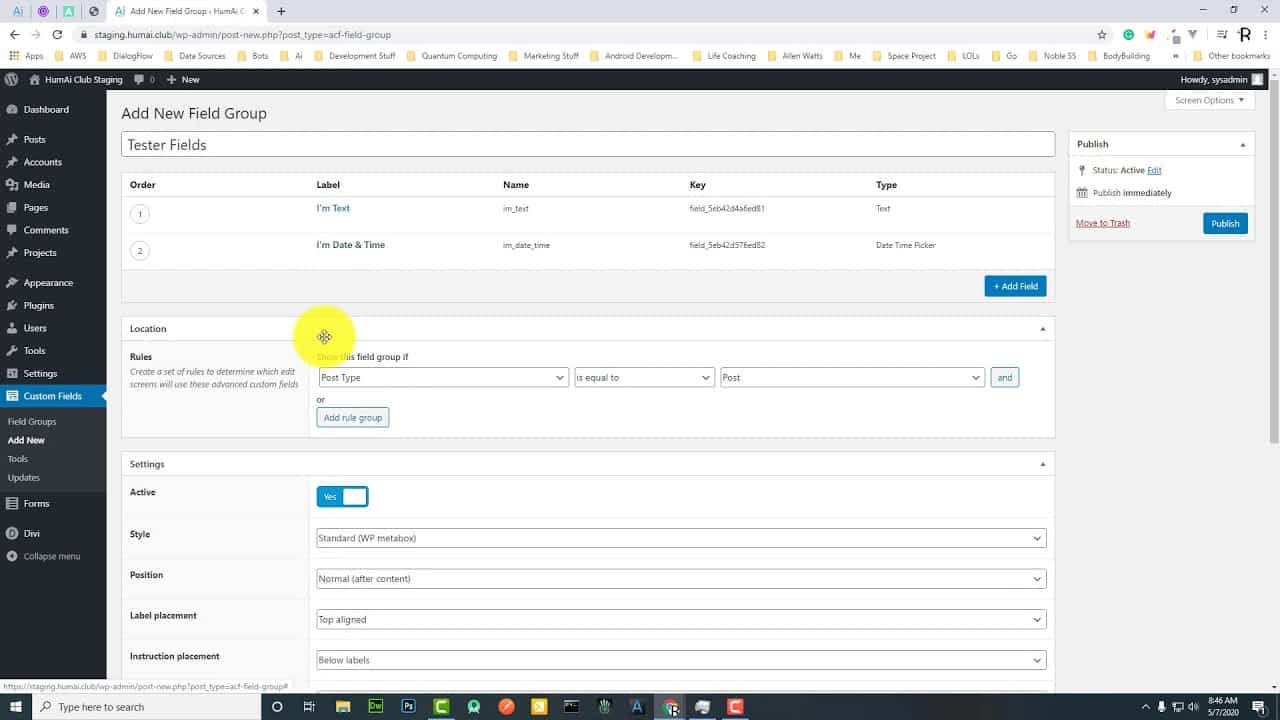 Advanced Custom Fields for WordPress - Vid#1