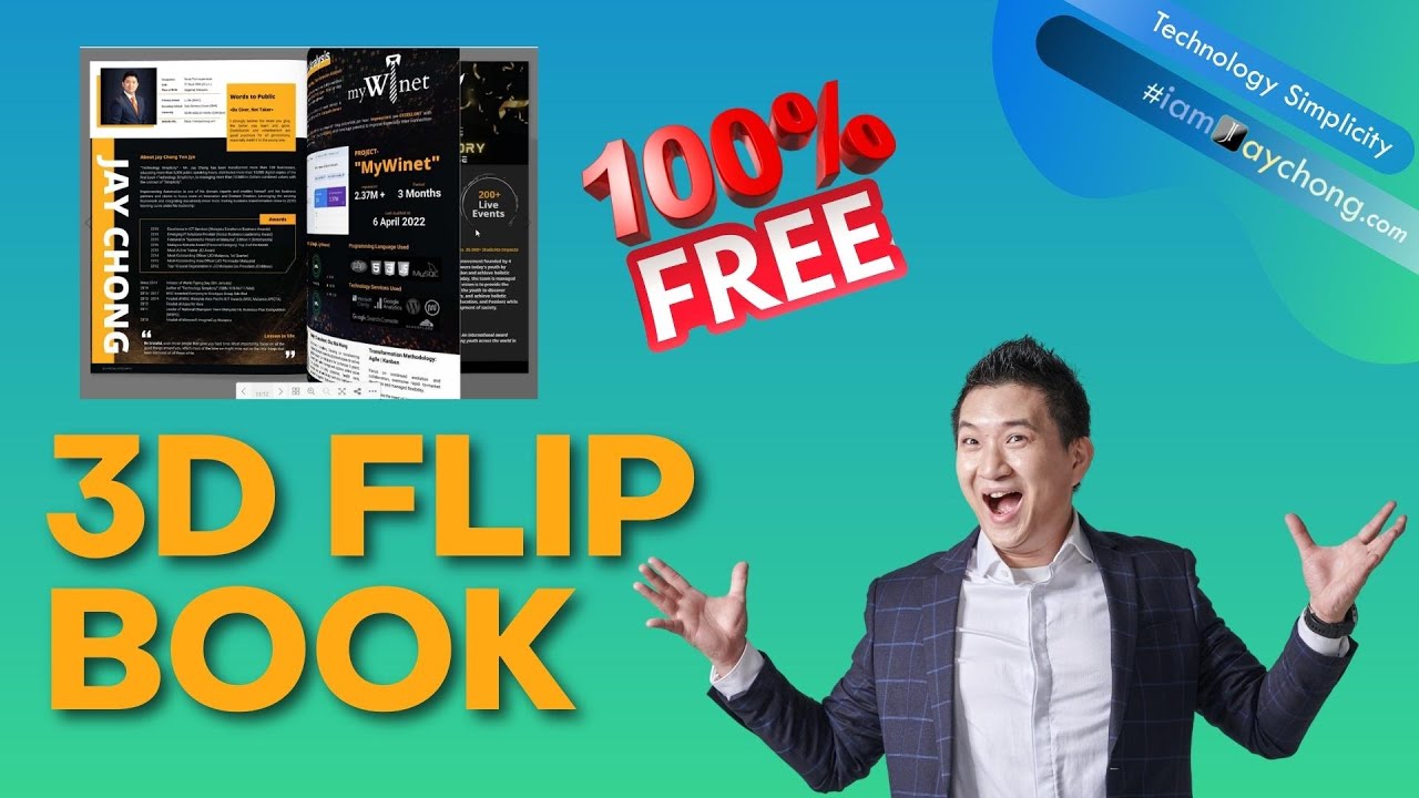 Create 3D Flipbook 100% FREE (from PDF file EASILY, on Self Hosted WordPress Website)