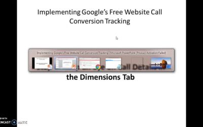 Digital Advertising Tutorials – Google Adwords Free Website Call Conversion Tracking: Step by Step Tutorial