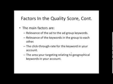 How To Improve The AdWords Quality Score - Google AdWords Tutorial