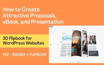 How to Create Flipbook Presentation,  eBook from WordPress Dashboard | PDF, Images to 3D Flipbook