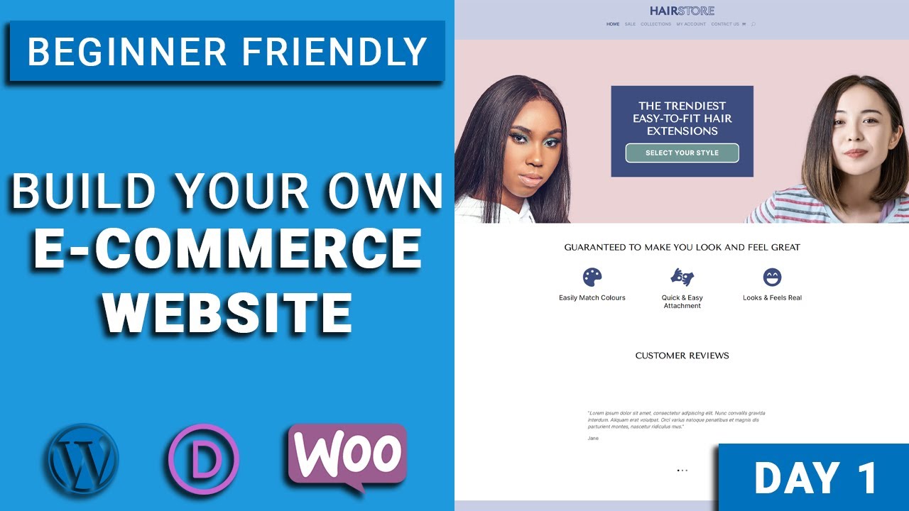How to Make a Website For Selling Hair | E-commerce Website