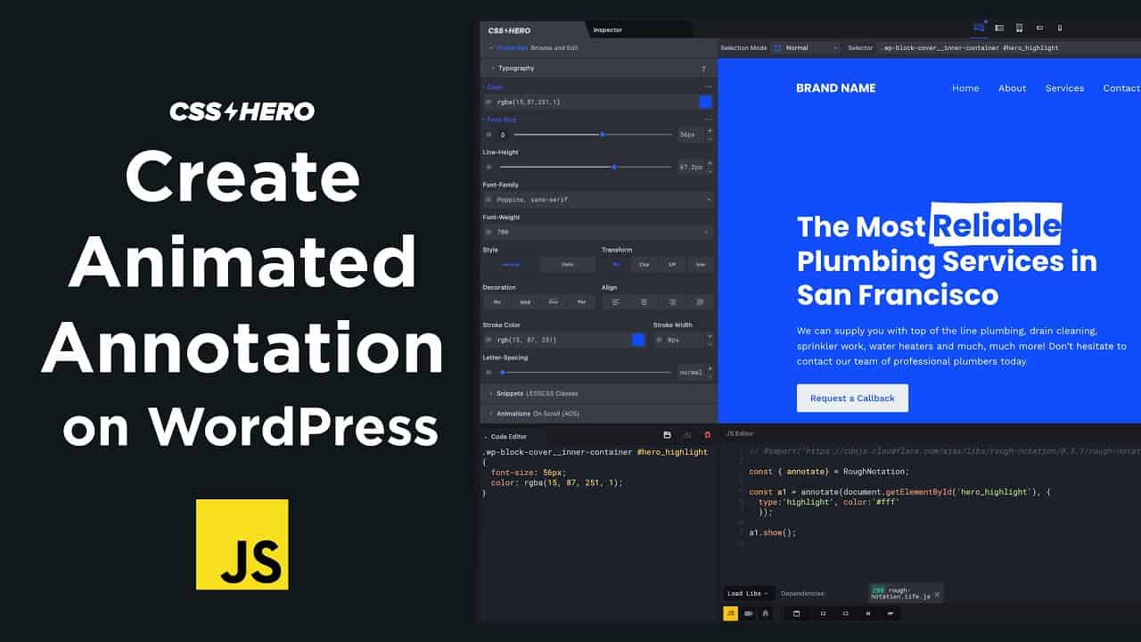 How to create an animated annotations on WordPress - with CSS and Javascript