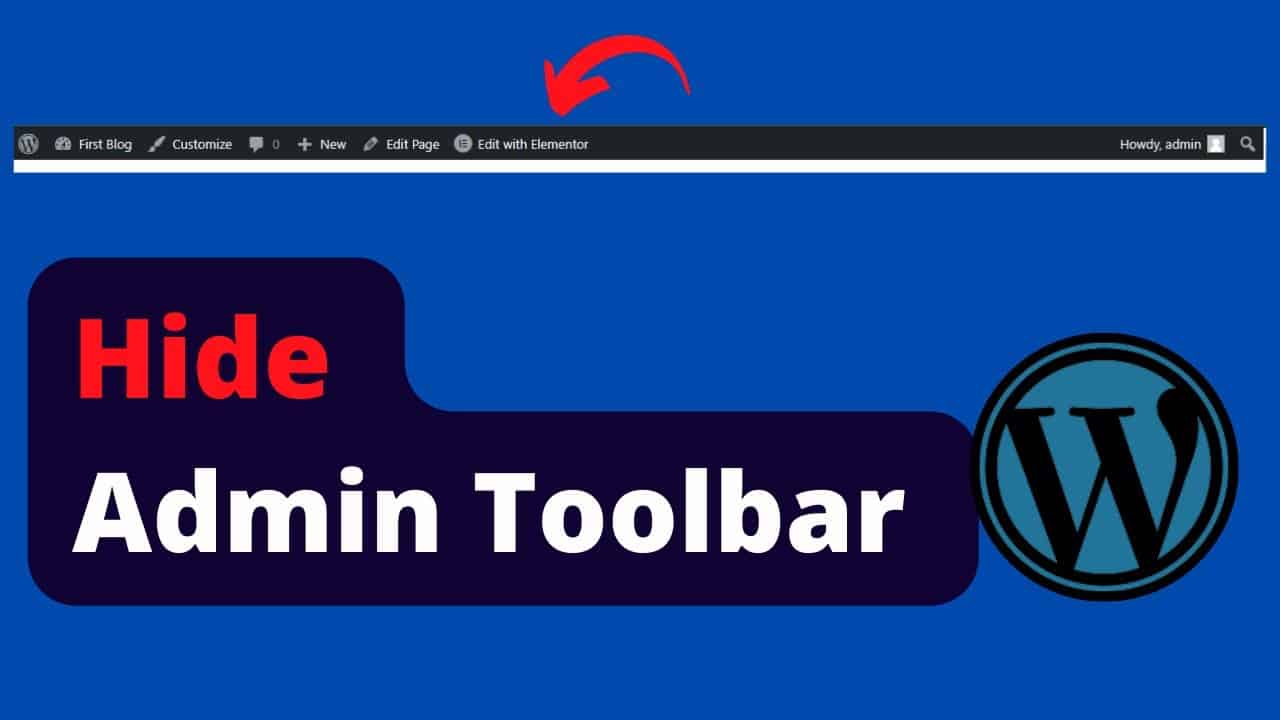 How to hide admin toolbar in wordpress