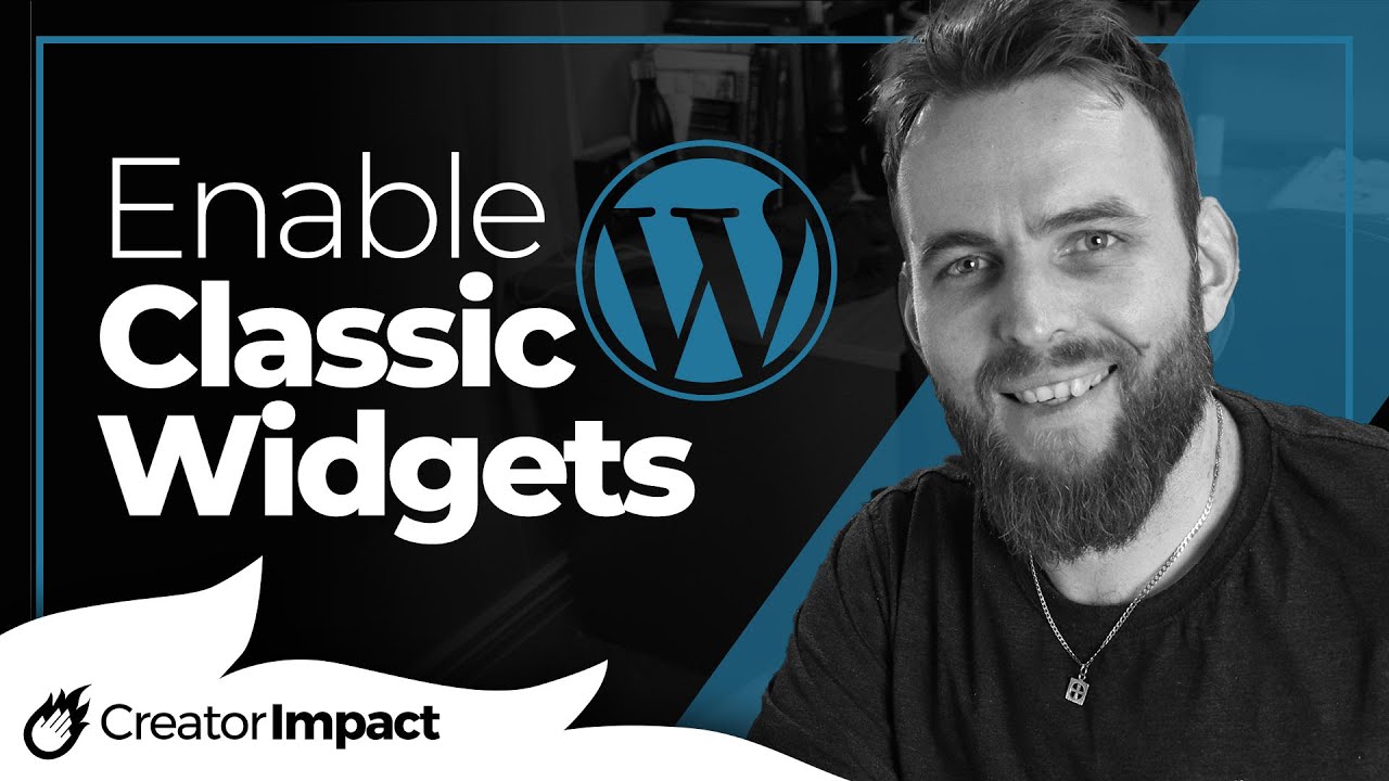 How to restore the Classic WordPress widgets (no Block Editor!)