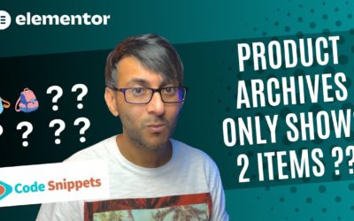 Product Archives only Shows 2 Items – WooCommerce – Elementor WordPress Tutorial