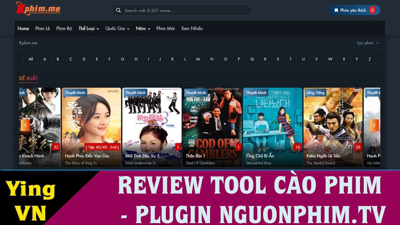 Review Tool Cào Leech Phim Tự Động Hàng Loạt Trang Nguonphim Cho Wordpress - Ying VN