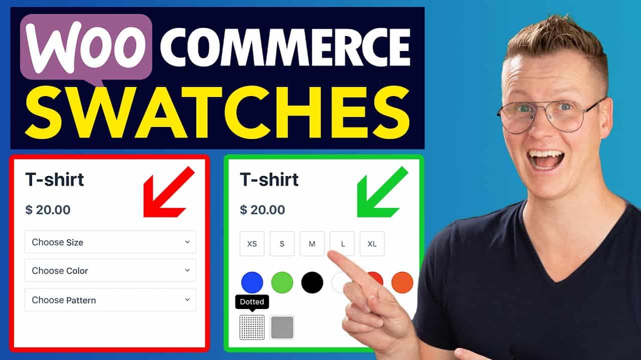 WooCommerce Variation Swatches For Size, Colors and Images