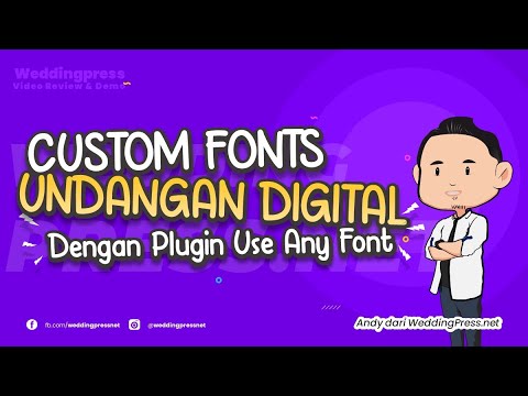 Custom Font Undangan Pernikahan Digital Dengan Plugin Use Any Font
