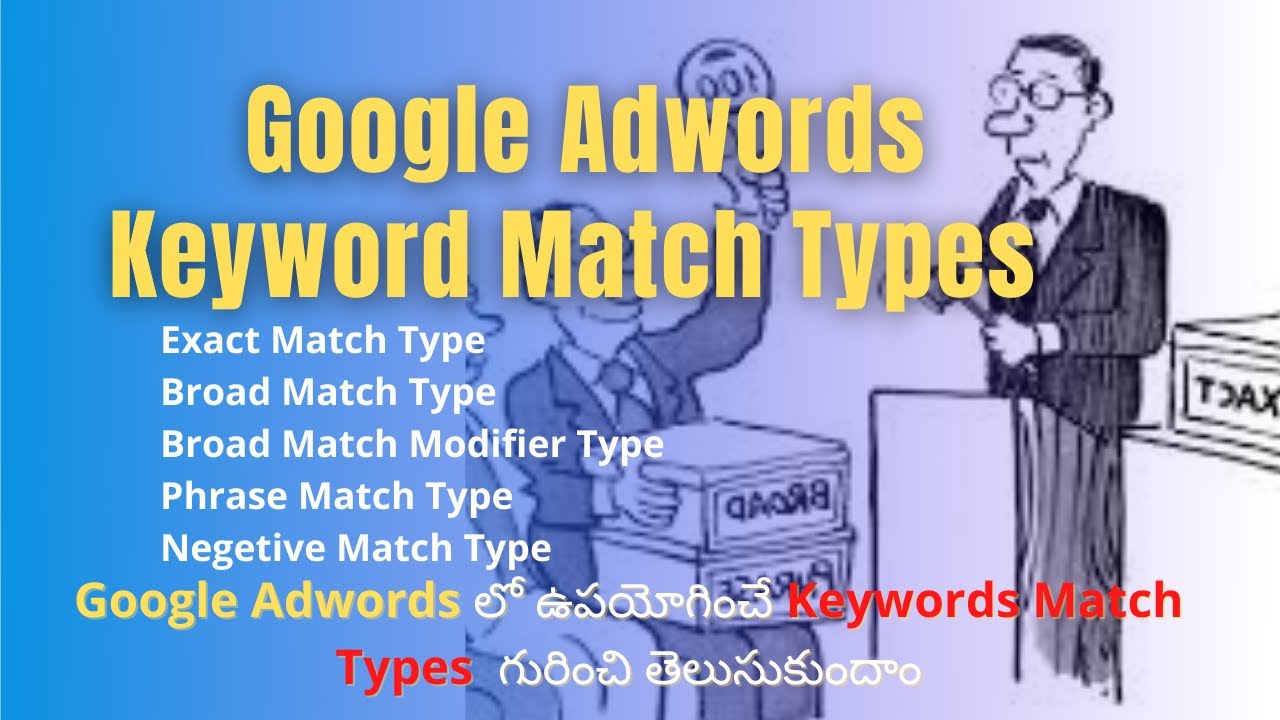 Google Adwords Keyword Match Types | Google Ads tutorial in Telugu | Digital Marketing Course