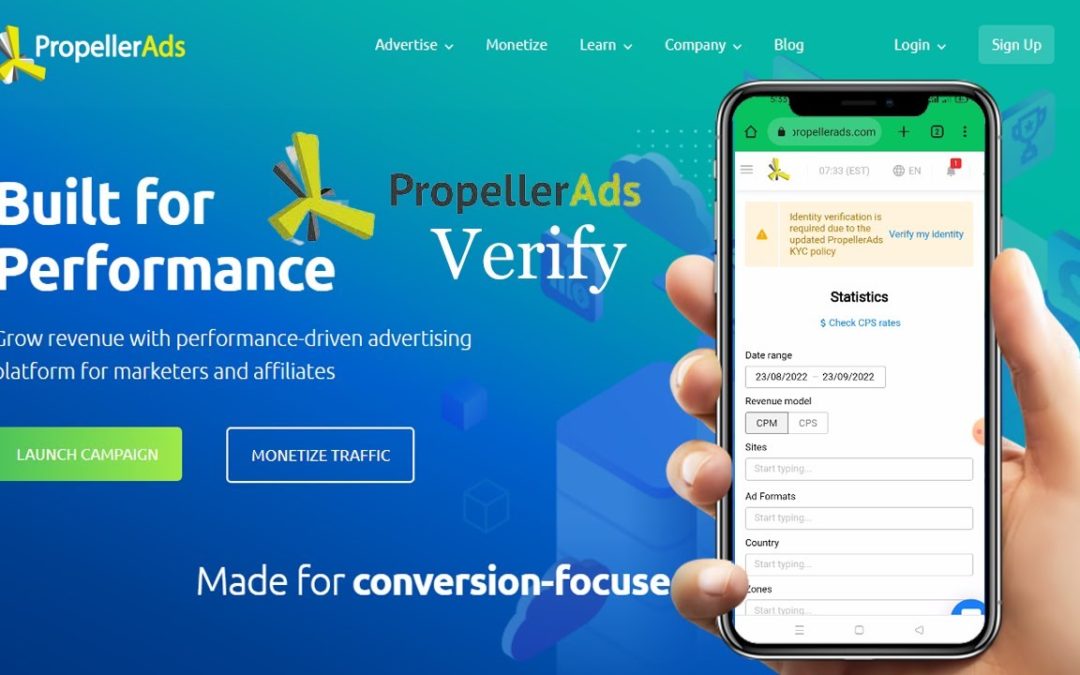 How To Full Verify Propeller Ads Account || Monetize WordPress Site With Propellerads (PART 1)