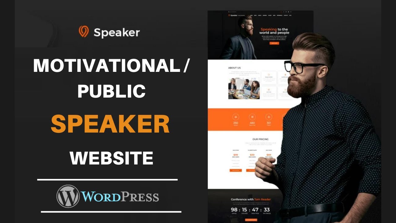How To Make a Public Speaker Website on WordPress | # Motivational Public Speaker Website