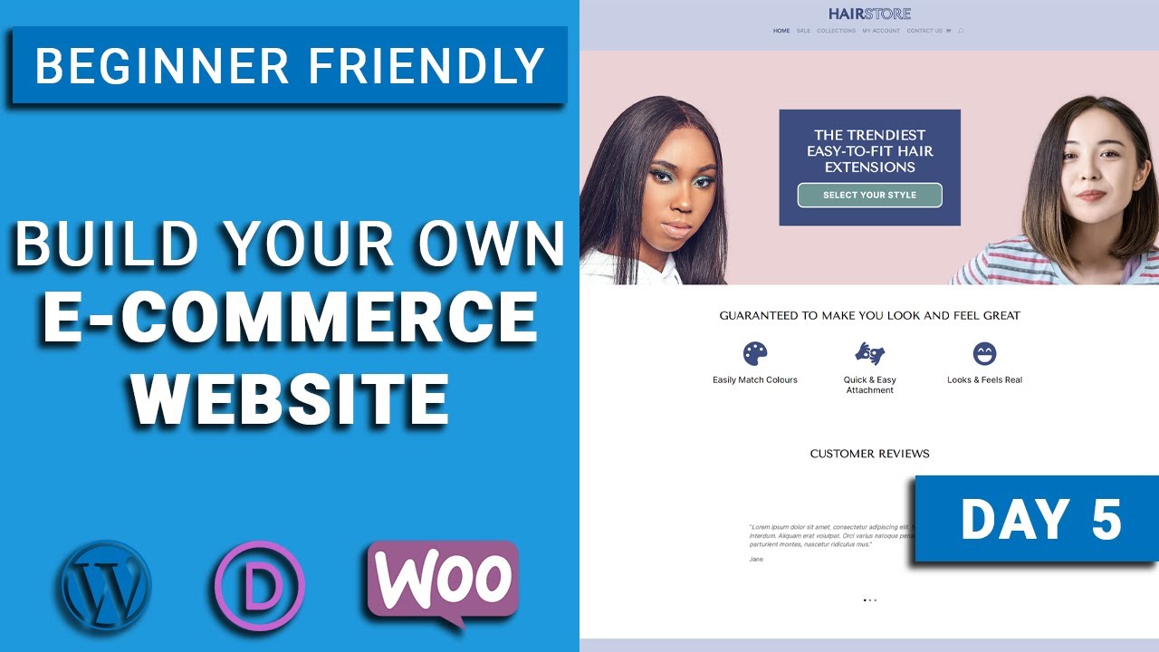 How to Make a Website For Selling Hair | E-commerce Website | Day 5