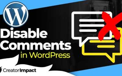 How to TURN OFF Comments on your WordPress Page & Posts!