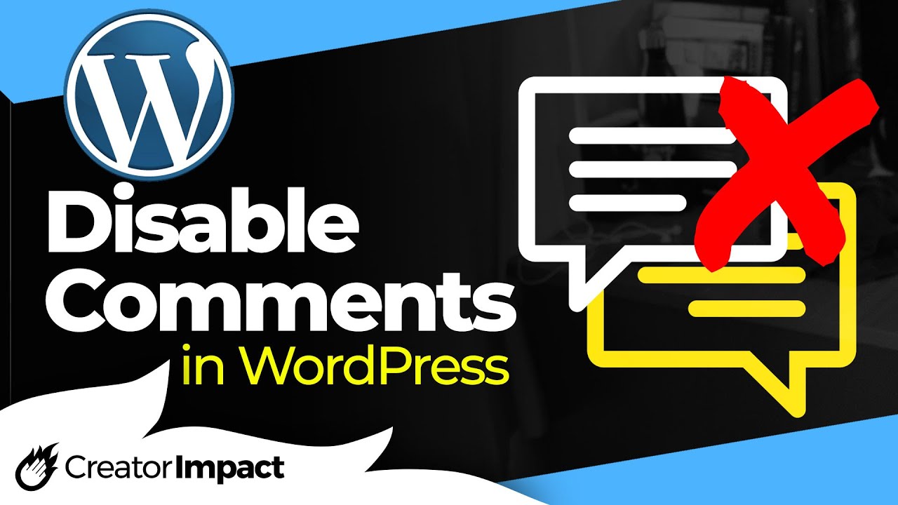 How to TURN OFF Comments on your WordPress Page & Posts!